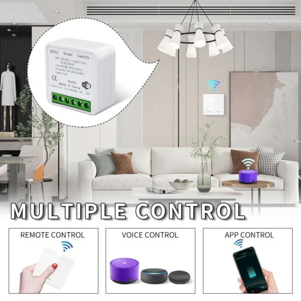 Tuya Smart WiFi Switch RF 433MHz Wireless Light Switch 1/2/3Gang Wall Switch Smart Life APP Voice Control With Alexa Google Home - Image 2